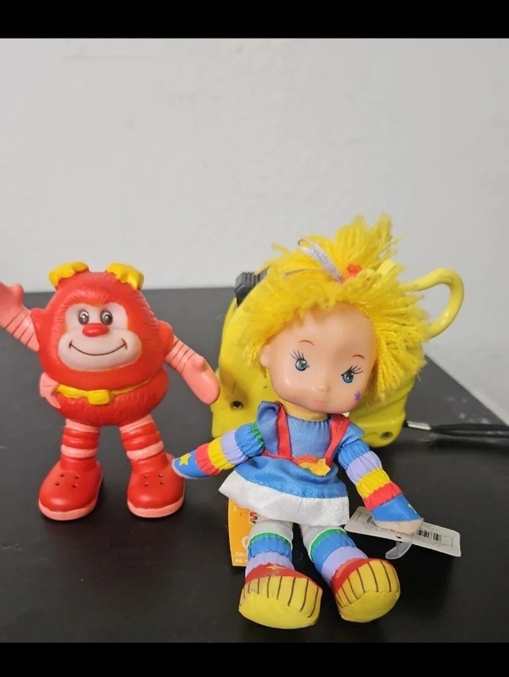 vintage Rainbow Brite Doll by Hallmark Clip-On Key Chain and plastic red sprite